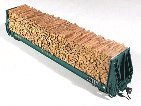 Cast Resin Freight Car Load -- Pulpwood for Walthers 52' Cars (932-5780 Series)