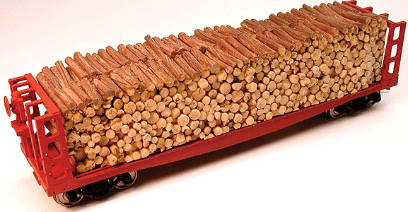 Cast Resin Freight Car Load -- Pulpwood for Atlas Cars (sold separately)