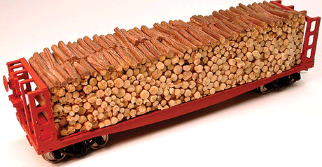 Cast Resin Freight Car Load -- Pulpwood for Atlas Cars (sold separately)