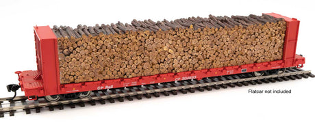 Cast Resin Freight Car Load -- Pulpwood for WalthersMainline 60' Bulkhead Flatcars (sold separately)-2