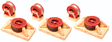 Small Steel Ribbed Cable Load -- For N & HO - .5" Diameter; Includes 3 pieces of 2 Different Sizes