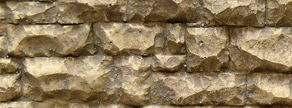 Flexible Random Stone Wall w/Self-Adhesive Backing -- Large Stones - 13 x 3-1/2"  33 x 8.9cm