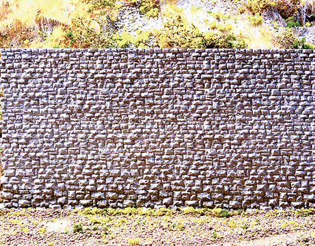 Random Stone Retaining Wall -- Small - 6-3/4 x 3-5/8"  16.8 x 9cm