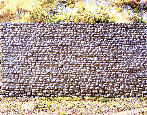 Random Stone Retaining Wall -- Small - 6-3/4 x 3-5/8"  16.8 x 9cm