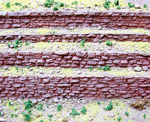 Medium Random Stone Row Wall -- For HO and O Scales-1