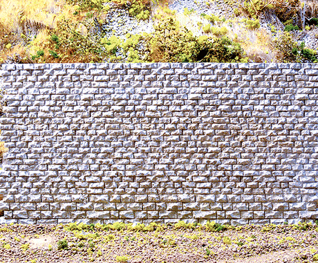 Cut Stone Retaining Wall -- Small - 6-3/4 x 3-13/32"  17.1 x 8.7cm