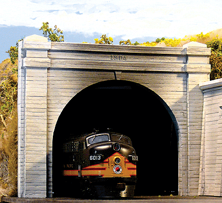 Double-Track Concrete Tunnel Portal -- 6-5/8 x 5-1/4"  16.8 x 13.3cm