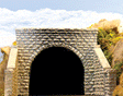 Double-Track Cut Stone Tunnel Portal -- 6 x 5-1/8"  15.2 x 13cm