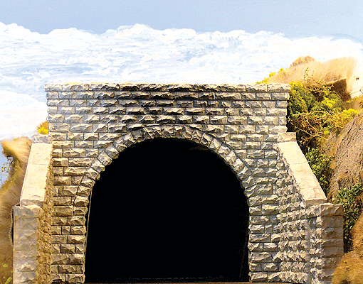 Double-Track Cut Stone Tunnel Portal -- 6 x 5-1/8"  15.2 x 13cm