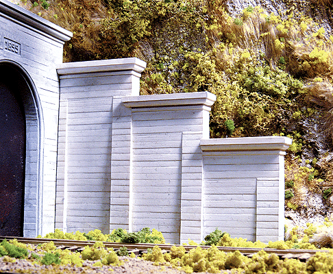 Concrete Stepped Tunnel Abutment -- 4-1/2 x 3-1/2"  11.4 x  8.9cm pkg(2)