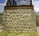 Double-Track Cut Stone Bridge Pier -- Fits Central Valley Double-Track Truss Bridge-2