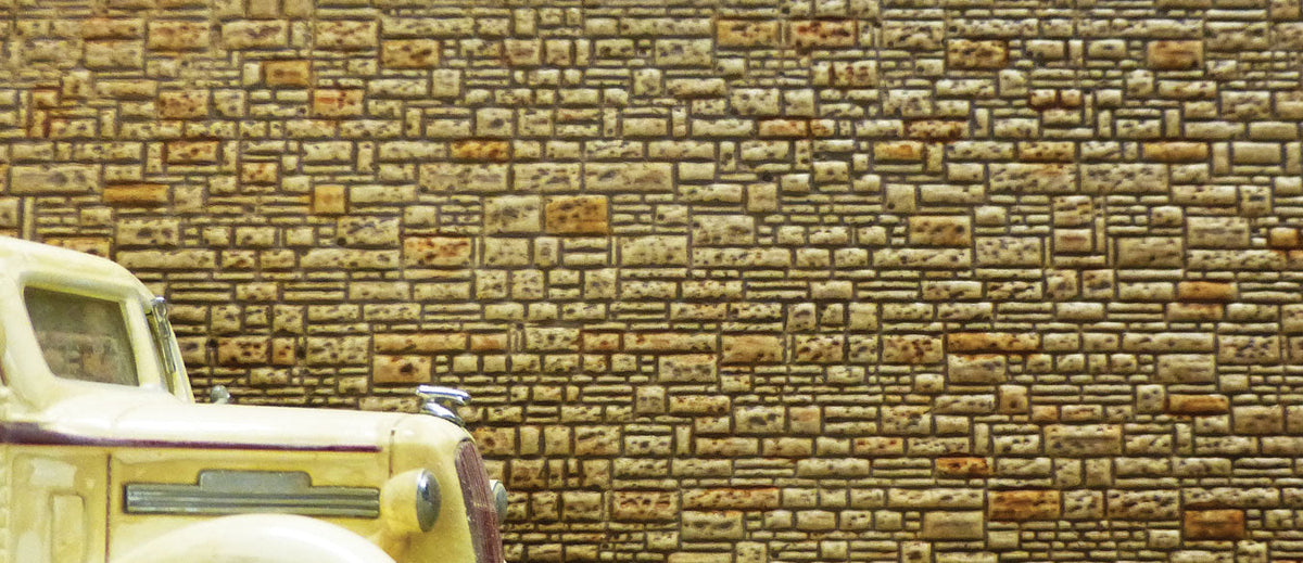 Flexible Block Wall Sheet -- Small for HO & N Scales-2