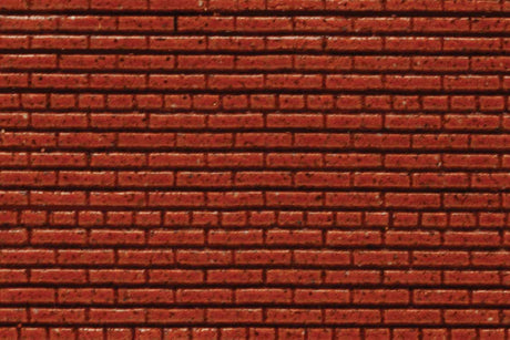 Flexible Dark Red Brick Wall Sheet 2-Pack -- Medium for HO Scale: 3-3/4 x 12" 9.2 x 30.5cm