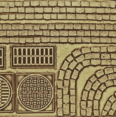 Flexible Roadway - Cobblestone Street Details -- Medium for HO Scale (Matches #214-8656)