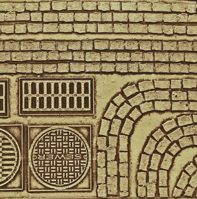 Flexible Roadway - Cobblestone Street Details -- Medium for HO Scale (Matches #214-8656)
