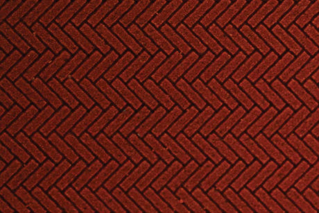 Flexible Herringbone Dark Red Brick Sheet -- Small for HO & N Scales 1/16" Brick