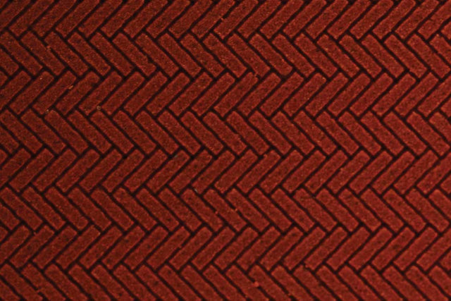 Flexible Herringbone Dark Red Brick Sheet -- Small for HO & N Scales 1/16" Brick