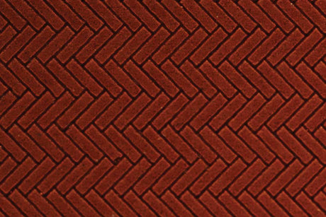 Flexible Herringbone Dark Red Brick Sheet -- Medium for HO Scale: 3/32" Brick