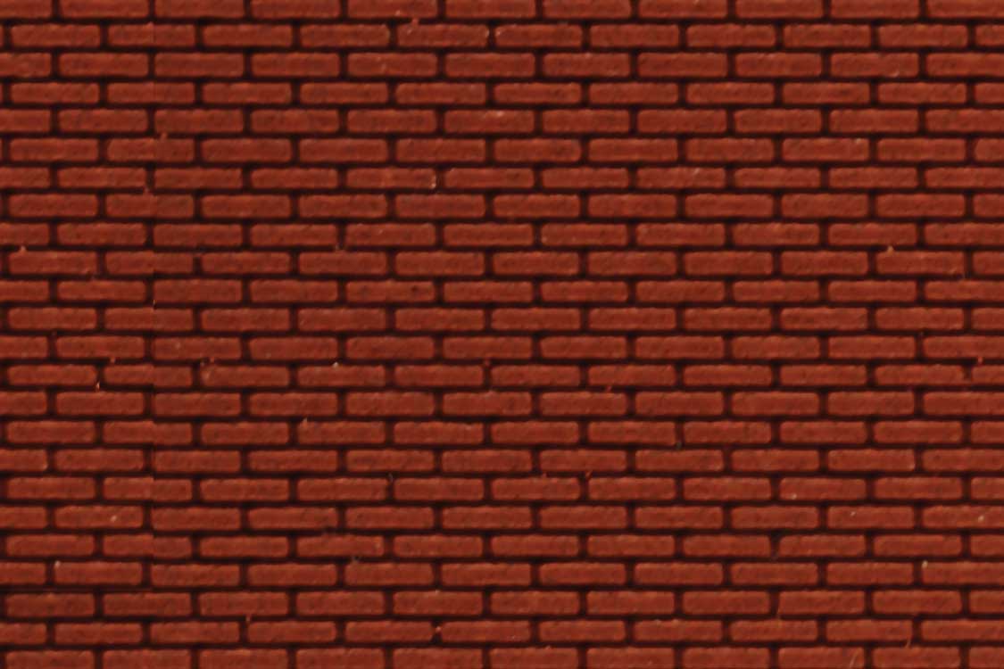 Flexible Dark Red Brick Pavers Sheet pkg(2) -- Small for HO & N Scales - 3-3/4 x 12" 9.5 x 30.5cm