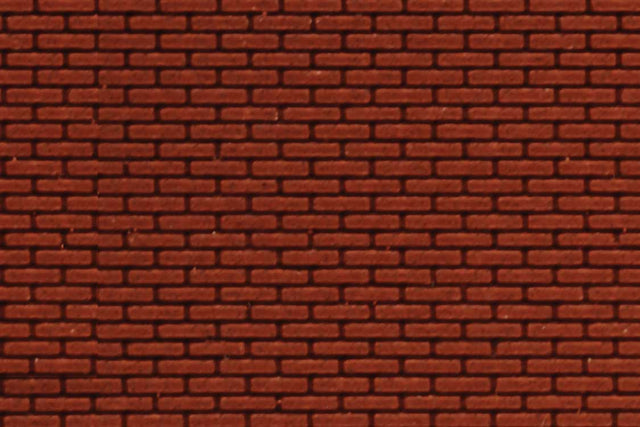 Flexible Dark Red Brick Pavers Sheet pkg(2) -- Small for HO & N Scales - 3-3/4 x 12" 9.5 x 30.5cm