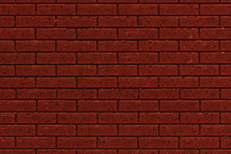 Flexible Dark Red Brick Pavers Sheet pkg(2) -- Medium for HO Scale: 3-3/4 x 12" 9.5 x 30.5cm