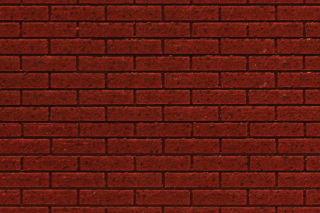 Flexible Dark Red Brick Pavers Sheet pkg(2) -- Medium for HO Scale: 3-3/4 x 12" 9.5 x 30.5cm