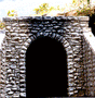 Single-Track Random Stone Tunnel Portal 2-Pack -- 2-3/4 x 2-1/2"  7 x 6.4cm