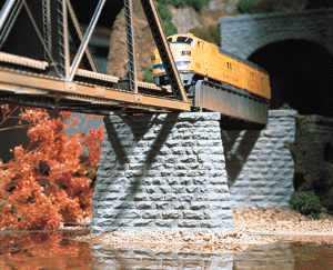 Cut Stone Bridge Pier 2-Pack -- 2-1/2 x .5 x 2"  6.4 x 1.27 x 5.1cm