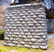 Cut Stone Rectangular Bridge Pier pkg(2) -- 2-1/8 x 11/16 x 2"  5.4 x 1.7 x 5.1cm