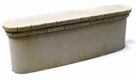 Double Concrete Bridge Pier -- 3-7/8 x 3/4 x 1-5/16"  9.8 x 1.9 x 3.3cm pkg(2)