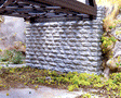 Double-Track Cut Stone Bridge Abutment -- 2-3/4 x 5/8 x 2-1/4"  7 x 1.6 x 5.7cm pkg(2)