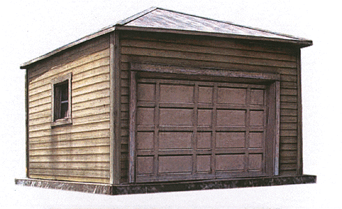 Frame Storage Building/Garage - Kit -- Precision Card Model