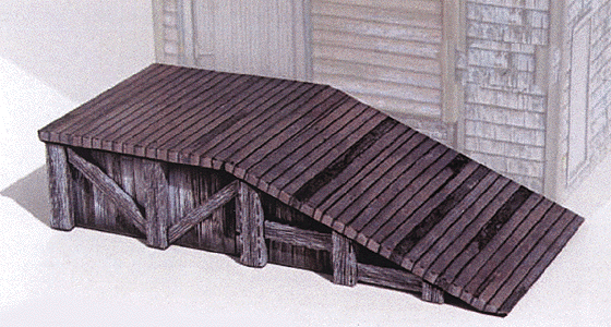 Timber Loading Ramp Precision Card Model Kit -- pkg(2)