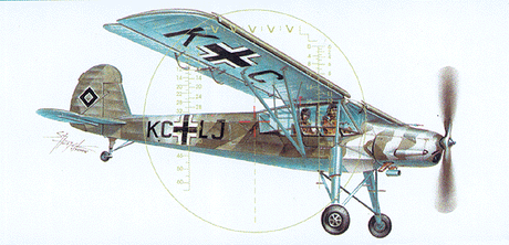 Military - German Airforce WWII - Aircraft (Resin Kit) -- Fiesler Fi 56 "Storch" (Stork) Observation/Spotter Light Plane