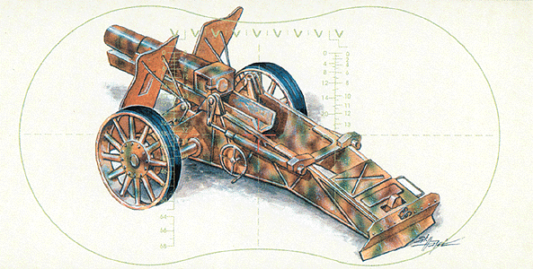 Military - German Army WWII - Artillery (Resin Kit) -- SiG 33 150mm Howitzer