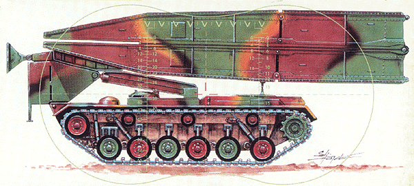 Military - US, Israel, Tawain - Armored Vehicles (Resin Kit) -- M-48 AVLB Armored Vehicle Launched Bridge