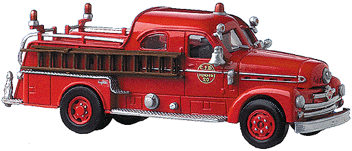 Emergency - Seagrave - 70th Anniversary Style Cab Built 1951-70 -- Columbus, Ohio, Fire Department Closed Cab Pumper (red)