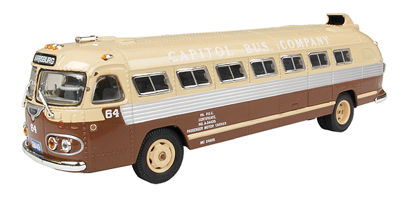 Vintage Bus Lines(TM) Flxible Clipper Bus -- Capitol Transit - Destination Harrisburg