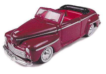 Mini Metals American Automobiles Ford (Assembled & Painted Diecast Metal) -- 1948 2-Door Convertible