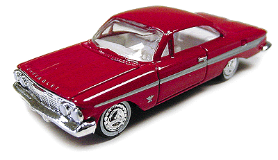Mini Metals American Automobiles Chevrolet (Assembled & Painted Diecast Metal) -- 1961 Impala 2-Door Hardtop