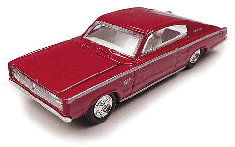 Mini Metals American Automobiles - Dodge (Diecast, Assembled & Painted) -- 1967 Charger 2-Door Hardtop (Bright Red)