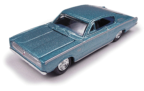 Mini Metals American Automobiles - Dodge (Diecast, Assembled & Painted) -- 1967 Charger 2-Door Hardtop (Bright Blue Metallic)