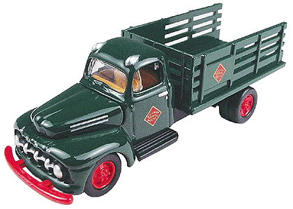 Mini Metals American Trucks - Ford (Diecast, Assembled & Painted) -- 1951 F6 Stake Truck Railway Express Agency
