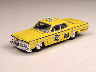 Mini Metals American Automobiles Ford (Assembled & Painted Diecast Metal) -- 1967 Custom 500 4-Door Taxi