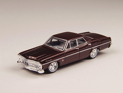 Mini Metals American Automobile 1967 Ford Custom 500 4-Door Sedan -- Burgundy Metallic