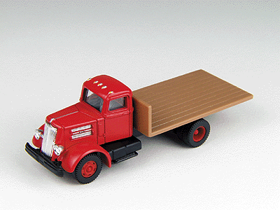 Mini Metals White WC22 Flatbed -- Red