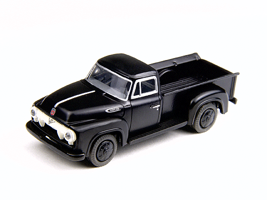 1954 Ford F-350 9' Express Box 1 Ton Pickup - Assembled - Mini Metals(R) -- Raven Black