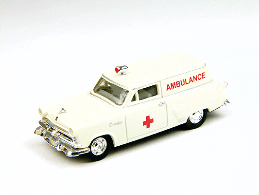 1953 Ford Courier Sedan Delivery Station Wagon - Assembled - Mini Metals(R) -- Ambulance