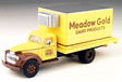 1941-1946 Chevrolet Reefer Truck - Assembled - Mini Metals(R) -- Meadow Gold Dairy Products (Brown, yellow)-1