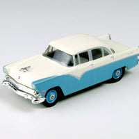 1955 Ford Fairlane 4-Door Town Sedan - Assembled - Mini Metals(R) -- Aquatone Blue, Snowshoe White